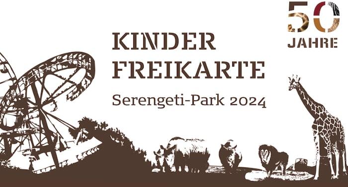 Serengeti-Park Gutschein Kinder Freikarte Saison 2024 kostenlos bestellen