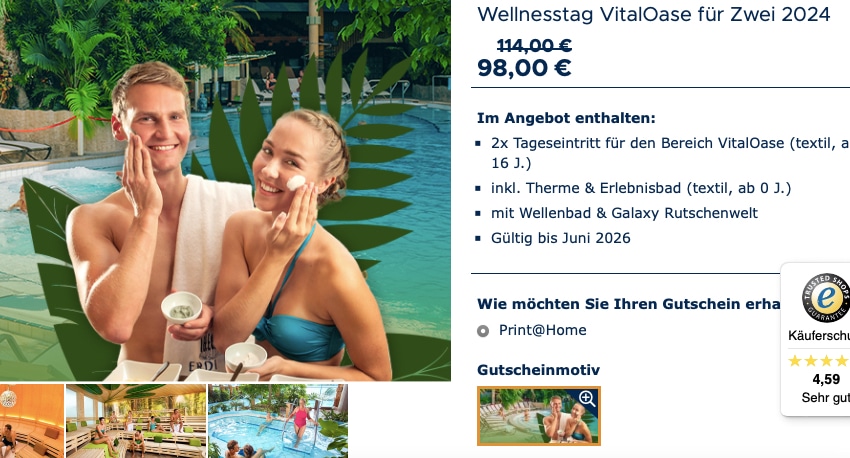 Therme Erding Wellnesstag inklusive VitalOase mit 12 Euro Rabatt