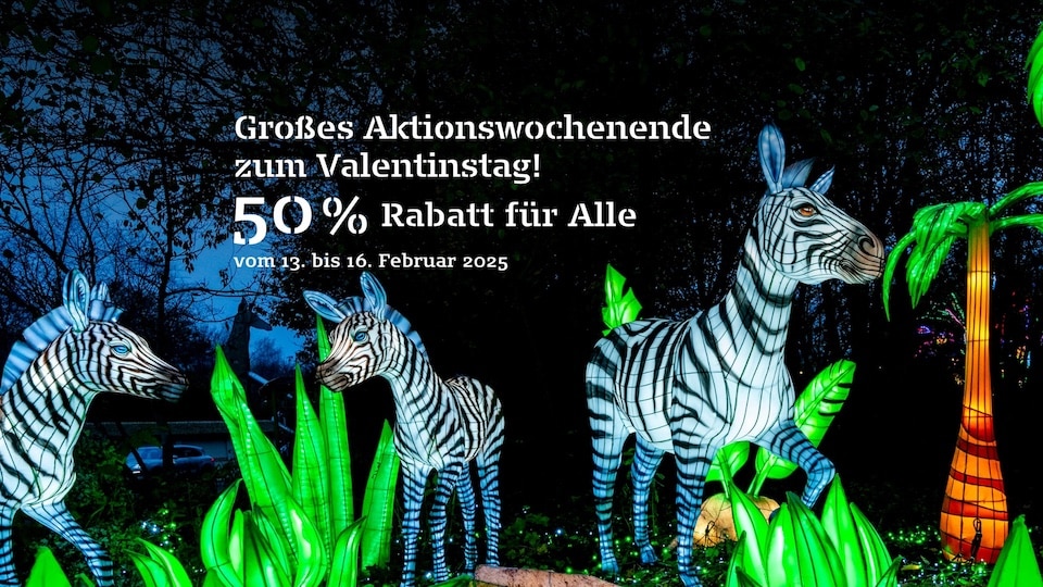 Serengeti-Park: Tickets 2025 mit 50 Prozent Rabatt zum Valentinstag