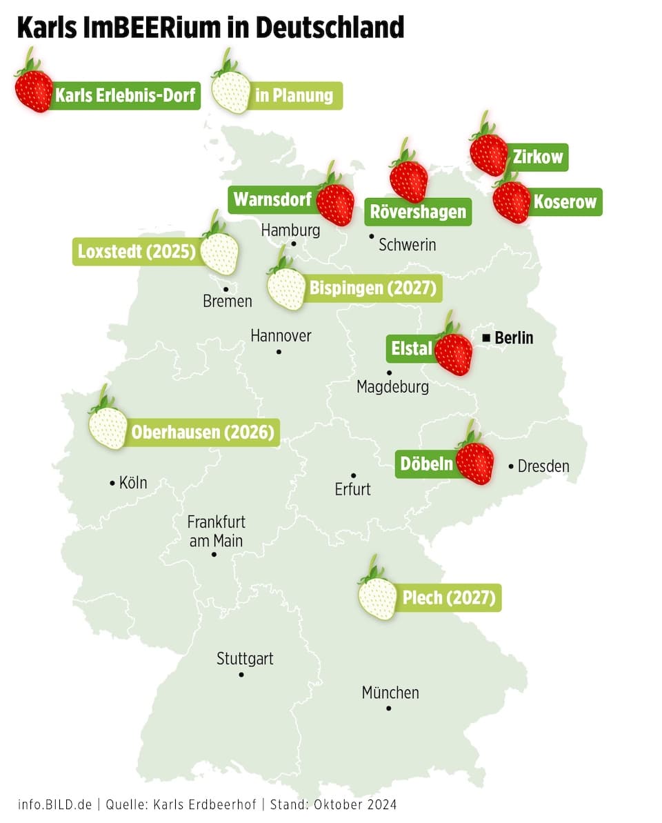 Karls Erlebnis-Dorf Standorte Deutschland