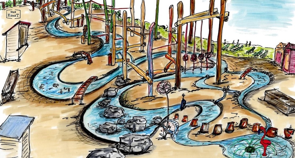 Ketteler Hof Wasserspielplatz Saison 2025 Entwurf Skizze 04