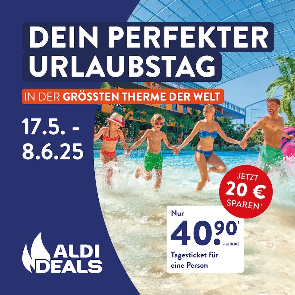 ALDI SÜD Gutschein: Therme Erding Ticket mit 33 Prozent Rabatt