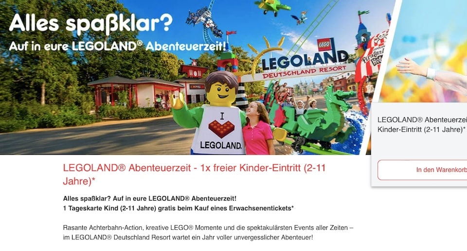 NETTO: LEGOLAND Deutschland Freikarte für Kinder erhältlich