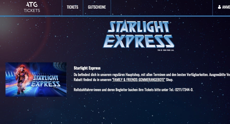 Starlight Express: „Family & Friends“-Aktion