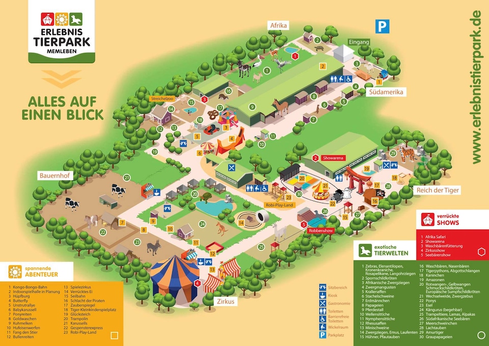Erlebnispark Memleben Parkplan