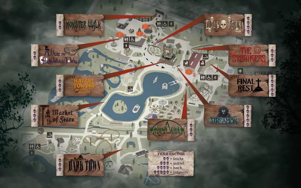 Serengeti-Park Halloween Nights Parkplan