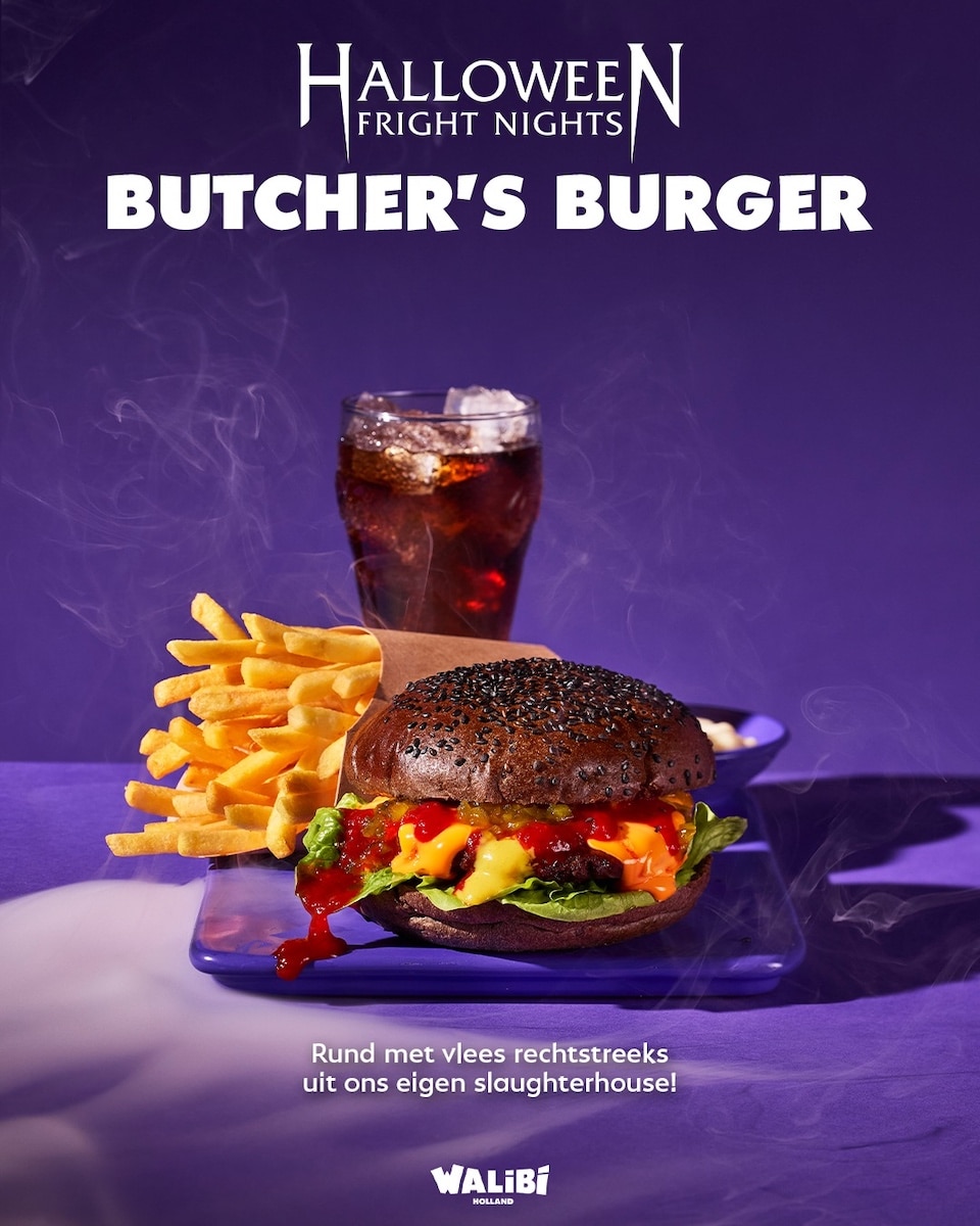 Walibi Holland Halloween 2025 „Fright Nights-Burger“ „Butcher's Burger“