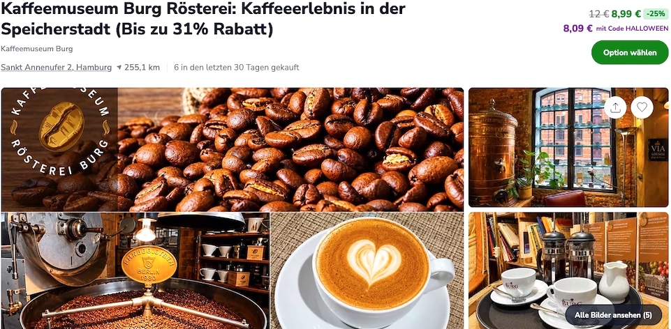 Kaffeemuseum Burg Gutschein Groupon mit 31 Prozent Rabatt
