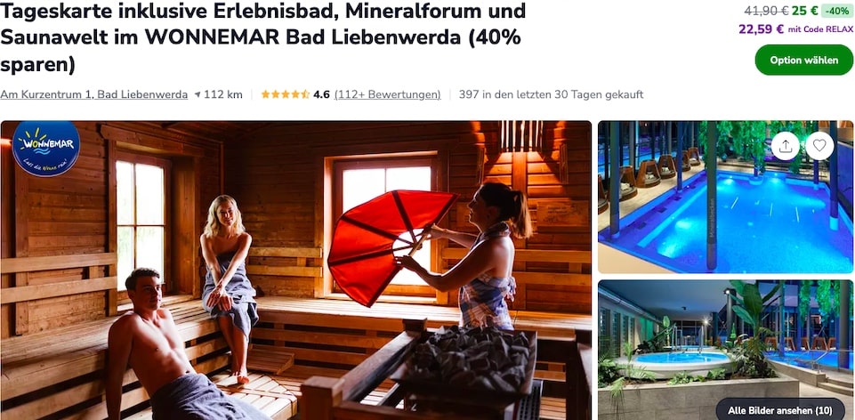 Wonnemar Bad Liebenwerda Gutschein mit 51 Prozent Rabatt