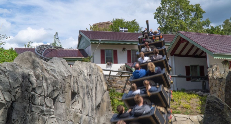 Hansa-Park Achterbahn „Cornwall Coaster“ Fahrt